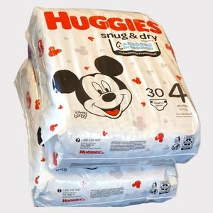 Size 4 Huggies Snug & Dry diapers - 60 count